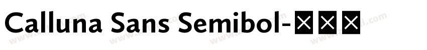Calluna Sans Semibol字体转换
